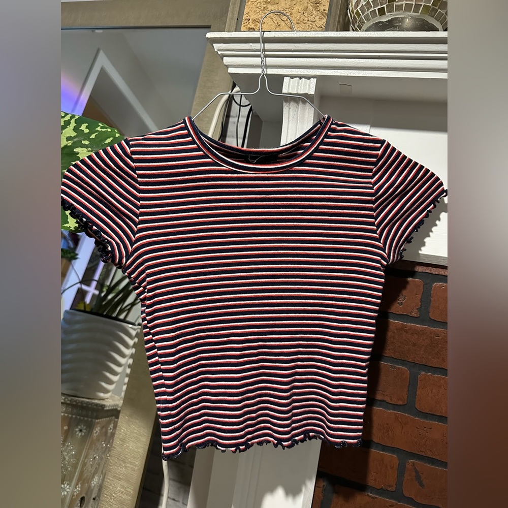 Cropped Striped T-Shirt